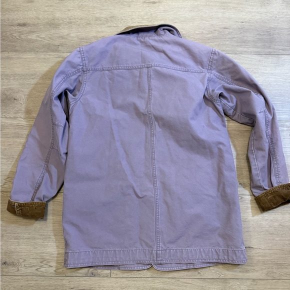 Vintage LL Bean Outdoor Flannel Lined Chore Coat Light Purple XS - Picture 9 of 9